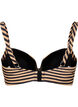 Bikinitopp med bygel och m&ouml;nster, Brun, Packshot image number 1
