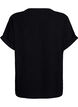 L&ouml;s blus med korta &auml;rmar, Svart, Packshot image number 1