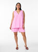 &Auml;rml&ouml;s topp med rynkdetaljer, Rosa, Model image number 1