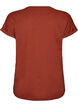 Kort&auml;rmad t-shirt i bomullsmix, R&ouml;d, Packshot image number 1