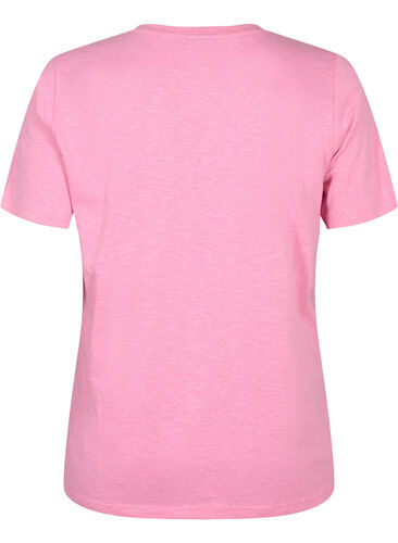 V-ringad bas t-shirt med korta ärmar, Rosebloom, Packshot image number 1