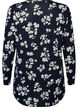 Blommig blus med l&aring;nga &auml;rmar, Bl&aring;, Packshot image number 1