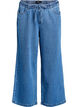 Jeans med l&ouml;s passform, res&aring;r och dragsko, Bl&aring;, Packshot image number 0
