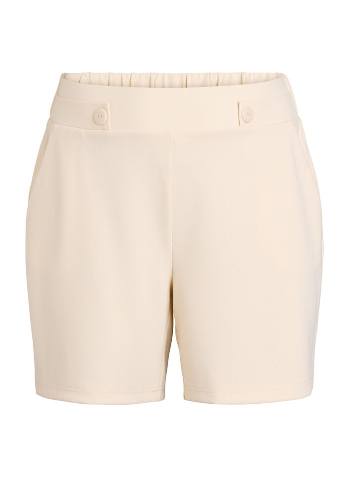 Shorts med fickor och l&ouml;s passform, Beige, Packshot image number 0