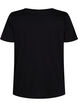 Sport t-shirt med tryck, Black w. Pink A, Packshot image number 1