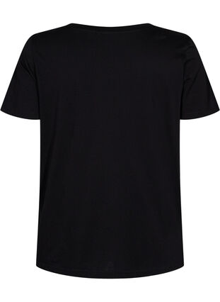  T-shirt till träning med print, Black w. Pink A, Packshot image number 1