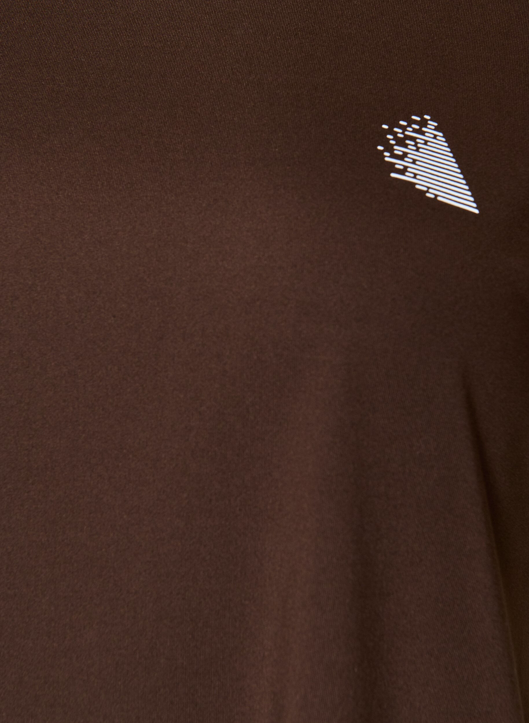 ZizziEnf&auml;rgad tr&auml;nings-T-shirt, Brun, Packshot image number 2