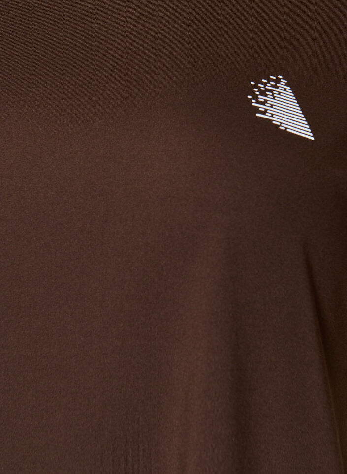 Enf&auml;rgad tr&auml;nings-T-shirt, Brun, Packshot image number 2