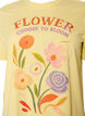 T-shirt i bomull med tryck, Gul, Packshot image number 2