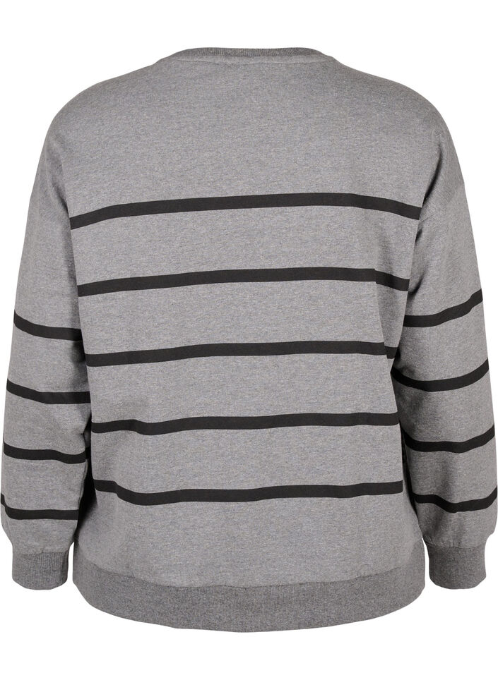 Sweatshirt med ränder, MGM w. Black Stripe, Packshot image number 1