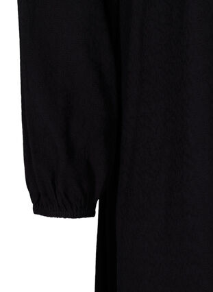Viskos tunika med långa ärmar, Black, Packshot image number 2