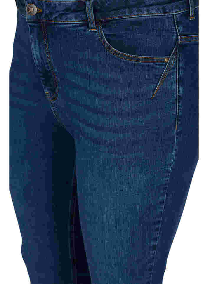 Super slim Amy jeans med hög midja, Blue denim, Packshot image number 2