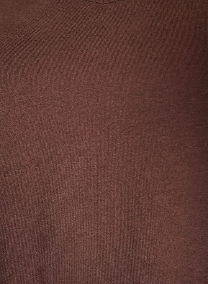 Enf&auml;rgad t-shirt i bomull, Brun, Packshot image number 2