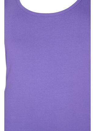 Solid färg bas topp i bomull, Ultra Violet, Packshot image number 2