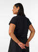 Kort&auml;rmad t-shirt i bomullsmix, Svart, Model image number 2
