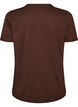 T-shirt i bomull med tryck framtill, Brun, Packshot image number 1