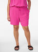 Shorts med fickor och res&aring;r i midjan, Rosa, Model image number 0