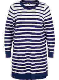Randig klänning med långa ärmar, Peacoat W. Stripes