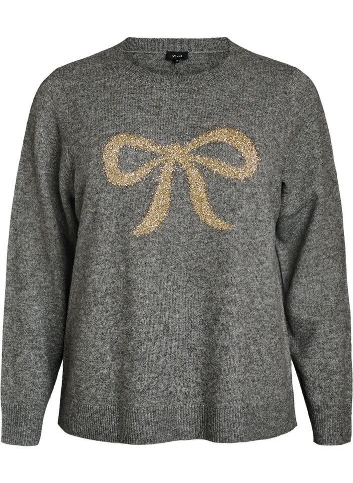Tr&ouml;ja med glitterrosett, Gr&aring;, Packshot image number 0