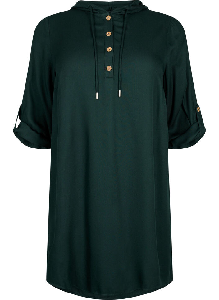 Tunika i viskos med huva, Scarab, Packshot image number 0