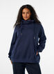 Sweatshirt med h&ouml;g krage och fickor, Bl&aring;, Model image number 0