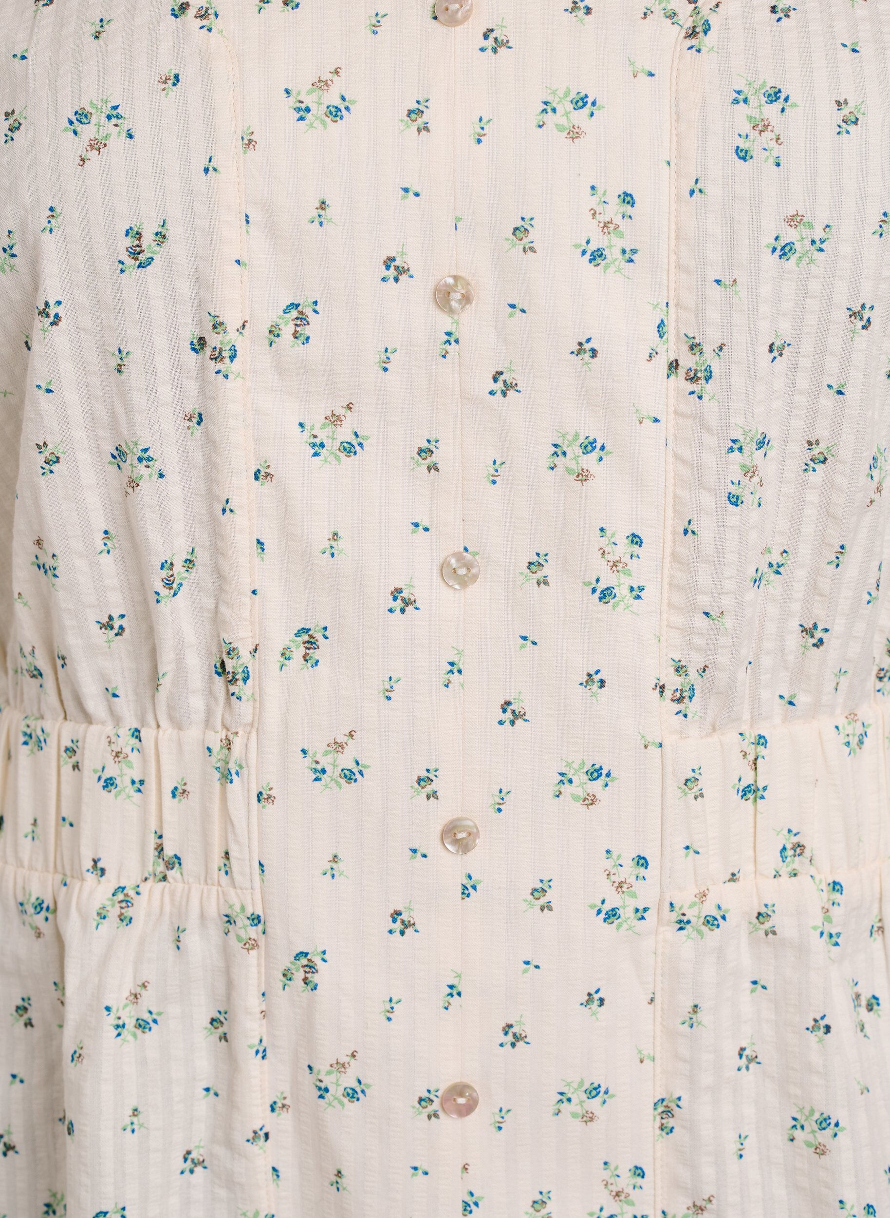 Zizzi Midikl&auml;nning med korta &auml;rmar och slits framtill, Vit, Packshot image number 2