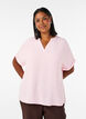 L&ouml;s blus med korta &auml;rmar, Rosa, Model image number 0