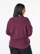 L&ouml;st stickad tr&ouml;ja med framtr&auml;dande s&ouml;mmar, M&ouml;rk Bordeaux, Model image number 2