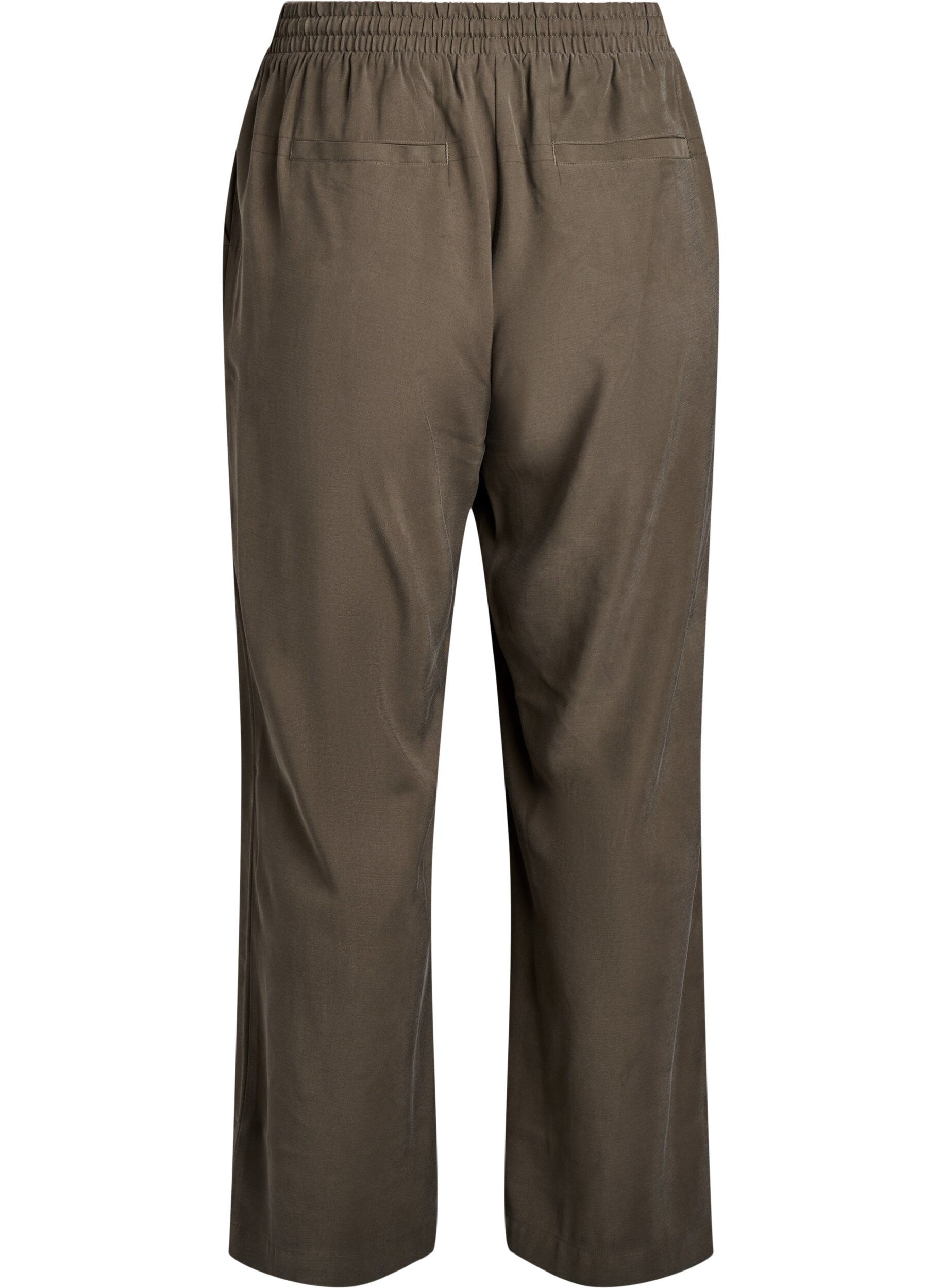 Zizzi FLASH - Byxor i viskos med elastisk midja, Gr&ouml;n, Packshot image number 1