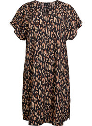 Kl&auml;nning med v-ringning i viskos, Svart