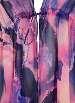 Strandkimono med tryck, Purple Swirl, Packshot image number 2