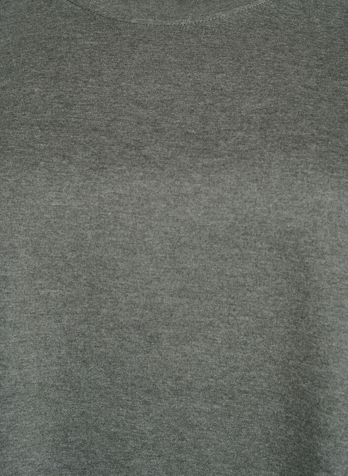 Sweatshirt med rund halsringning, Gr&ouml;n, Packshot image number 2