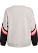 L&ouml;s sweatshirt med kontrastdetaljer p&aring; &auml;rmarna, Gr&aring;, Packshot image number 1