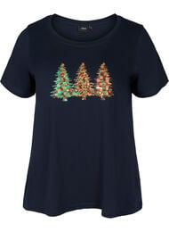 T-shirt med julmotiv och paljetter, Night Sky