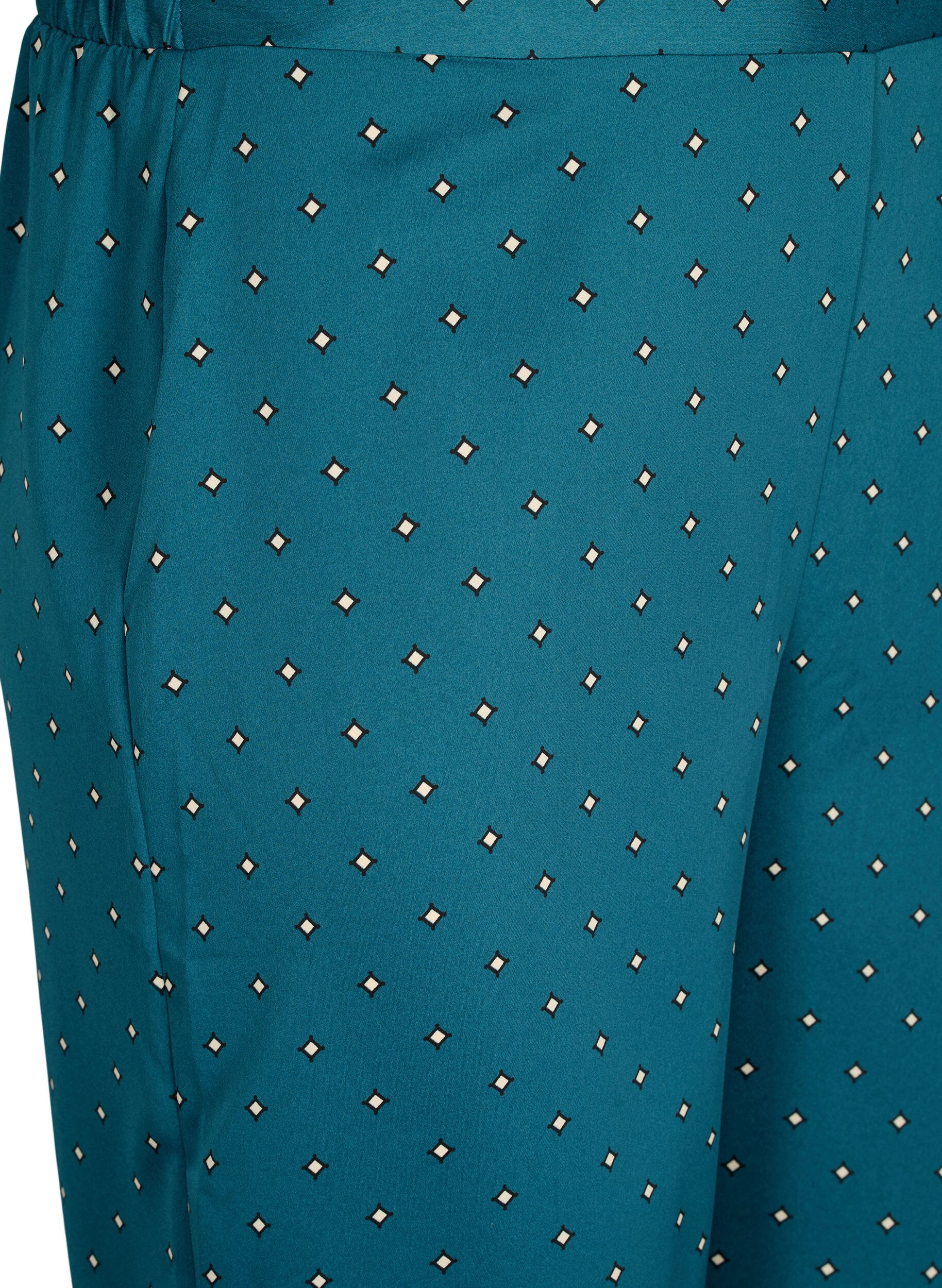 Zizzi Pyjamasbyxor med tryck, Balsam AOP, Packshot image number 2