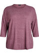Jerseyblus med 3/4-&auml;rm, R&ouml;d, Packshot image number 0