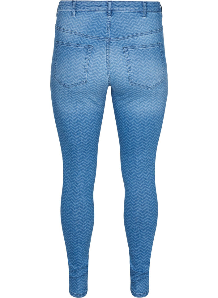 Mönstrade Amy jeans med hög midja, Ethnic Pri, Packshot image number 1