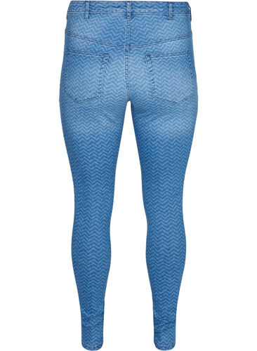 Mönstrade Amy jeans med hög midja, Ethnic Pri, Packshot image number 1