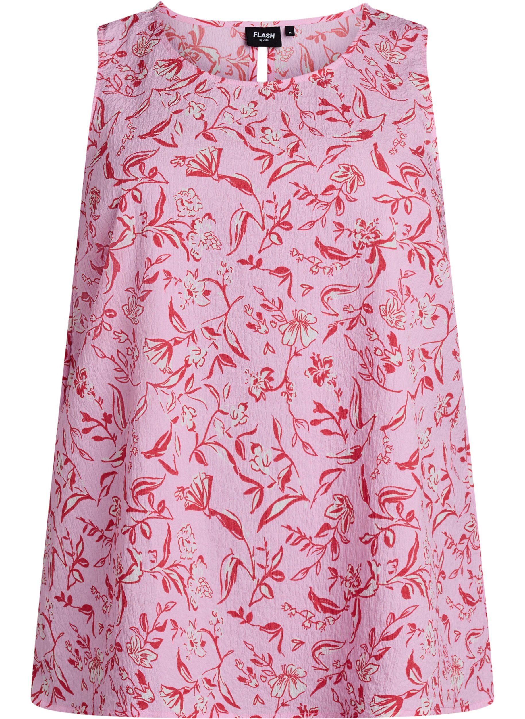 Zizzi FLASH &ndash; &Auml;rmelloses Top mit Struktur, Rosa, Packshot image number 0