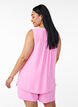 &Auml;rml&ouml;s topp med rynkdetaljer, Rosa, Model image number 2