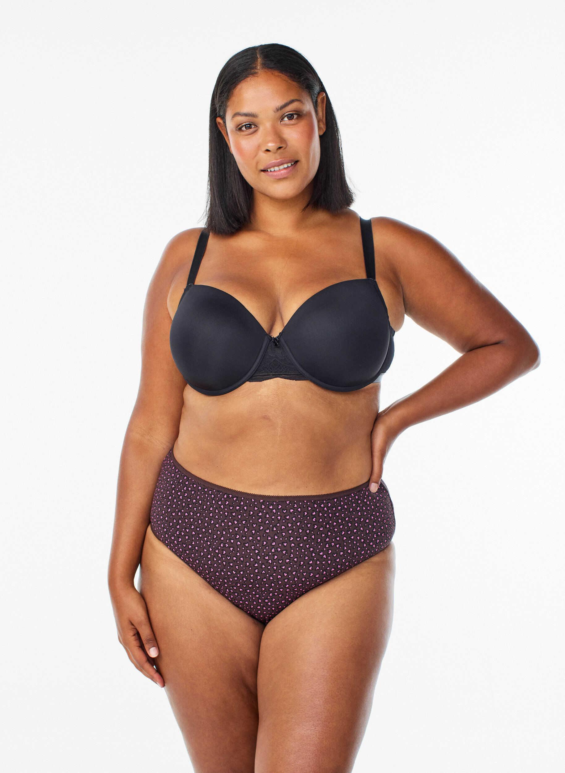 7-pack trosor med normal midja, Rosa, Model