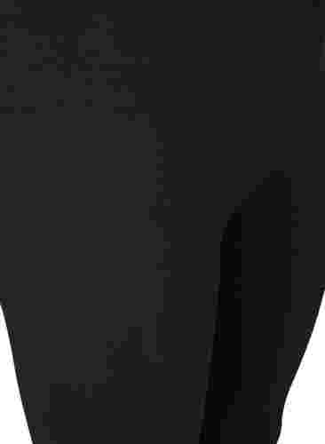 Basleggings med 3/4 längd och rynkdetaljer, Black, Packshot image number 2
