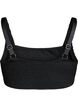 Bikinitopp i crêpe med justerbara axelband, Svart, Packshot image number 1