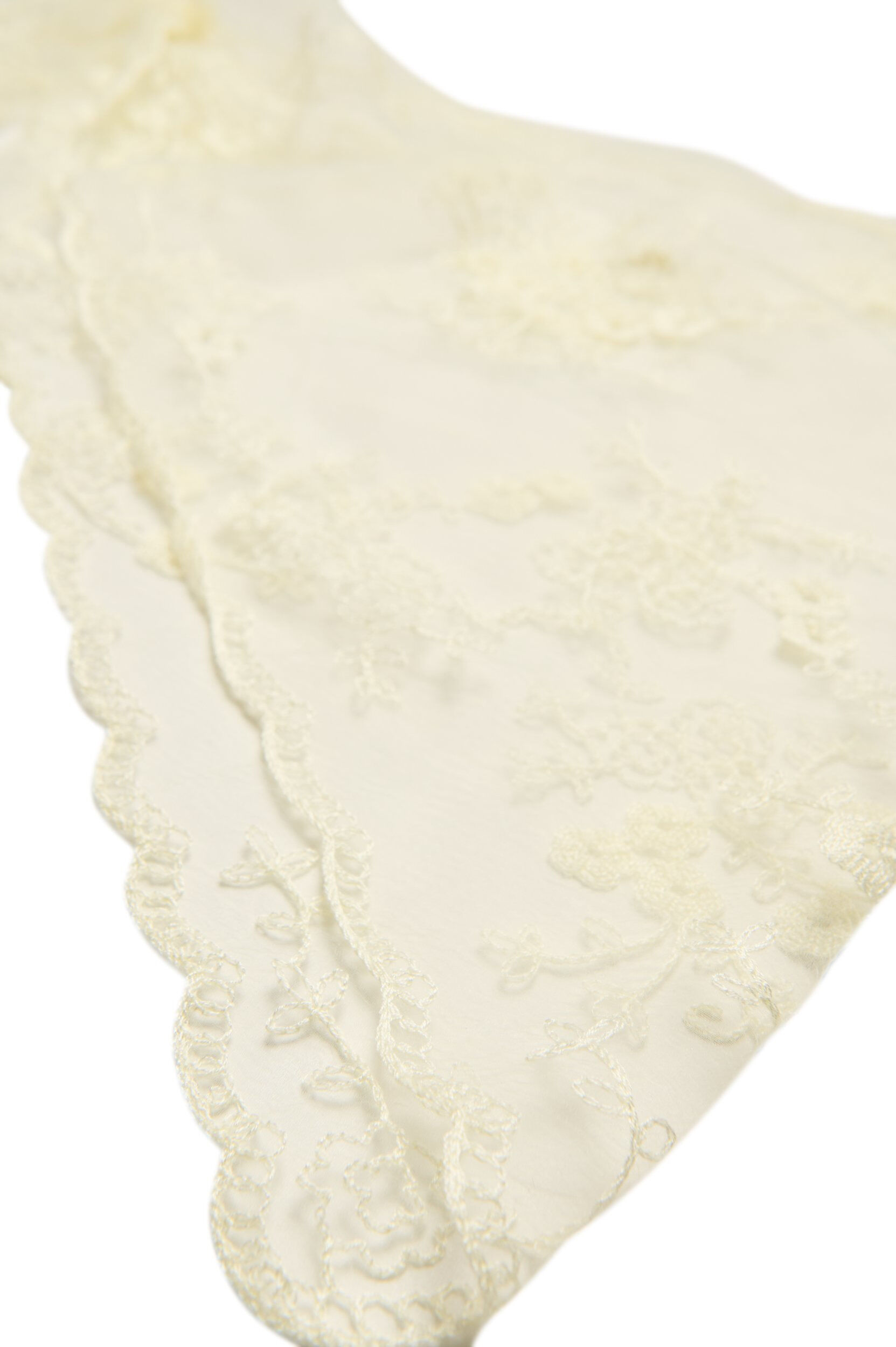 ZizziTrekantig spets&shy;sjal, Beige, Packshot image number 1