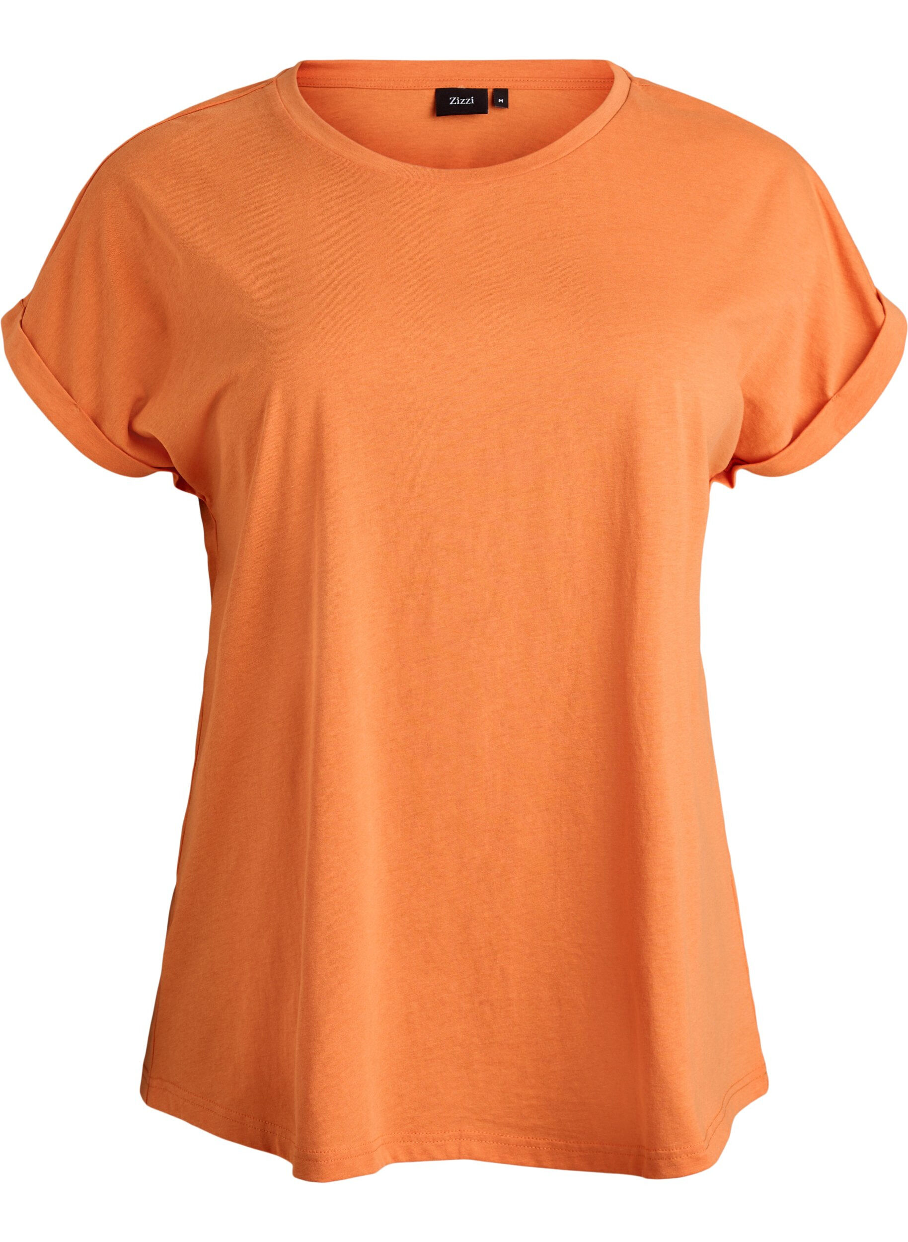 Kort&auml;rmad t-shirt i bomullsmix