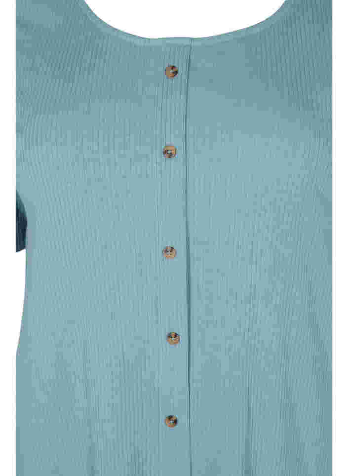 T-shirt med knappar, Goblin Blue, Packshot image number 2