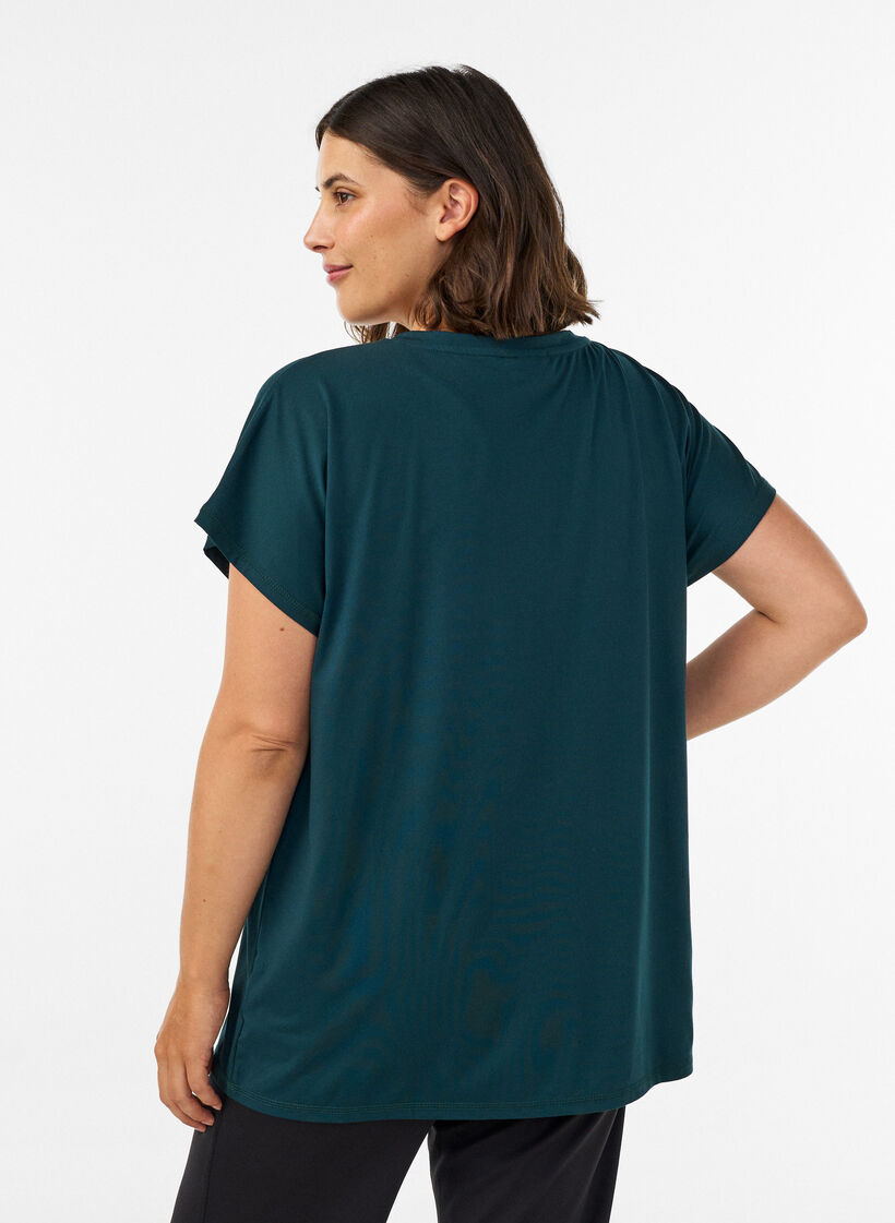 L&ouml;s tr&auml;ningst-shirt med v-ringning, Gr&ouml;n, Model image number 2