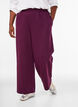 Sweatpants med h&ouml;g midja och vida ben, Lila, Model image number 2