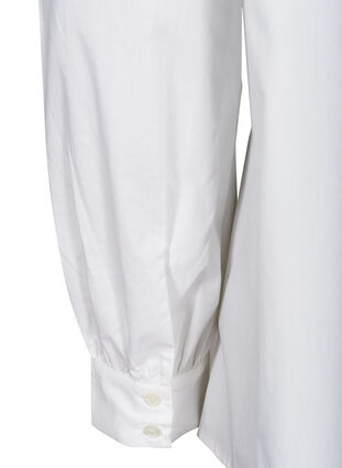 Bomullsskjorta med stor krage, Bright White, Packshot image number 3