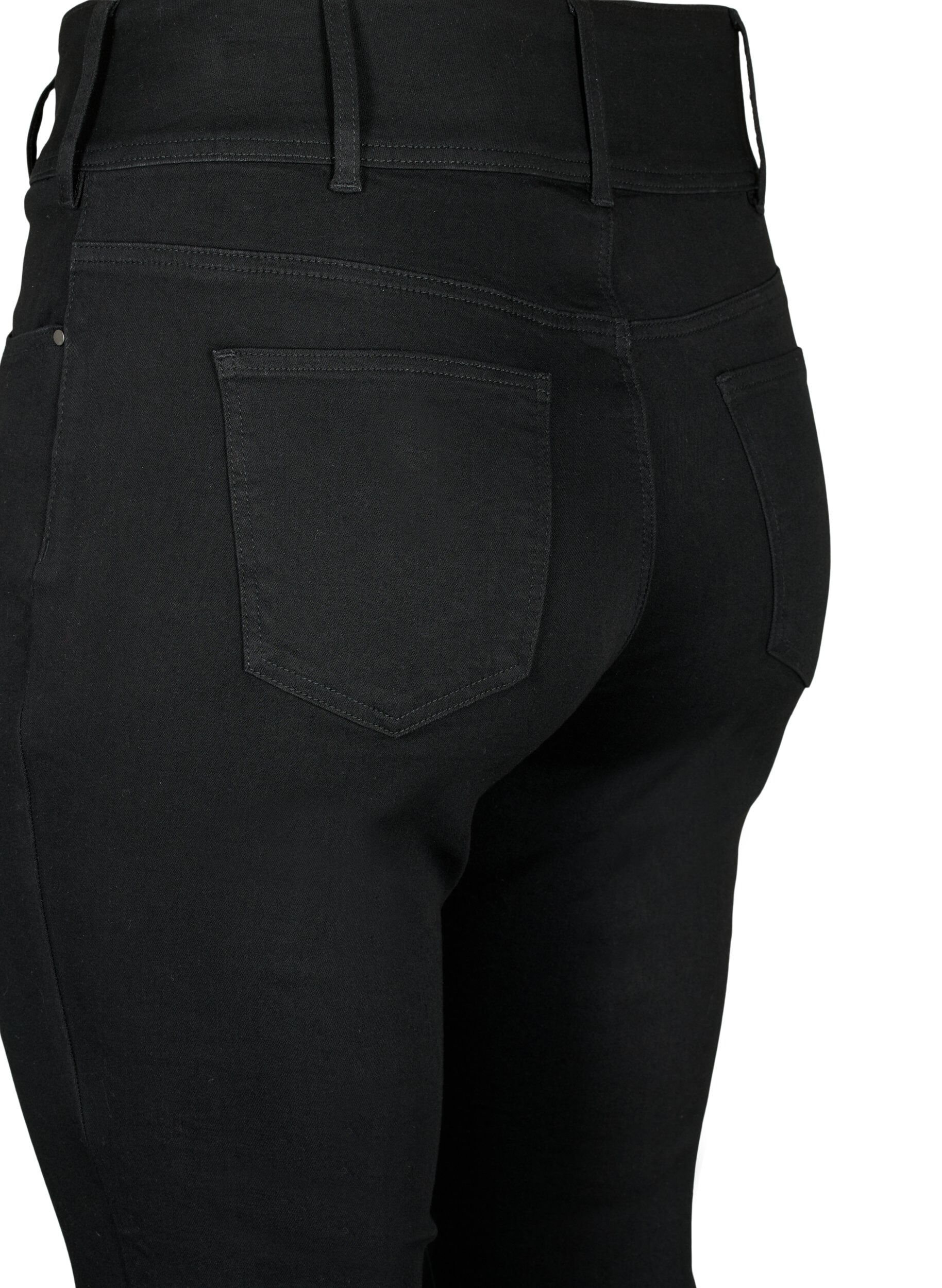 Zizzi Superslimmade Bea-jeans med extra h&ouml;g midja, Black, Packshot image number 3